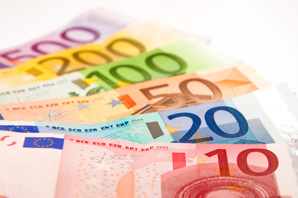 10 bis 500 Euroschein